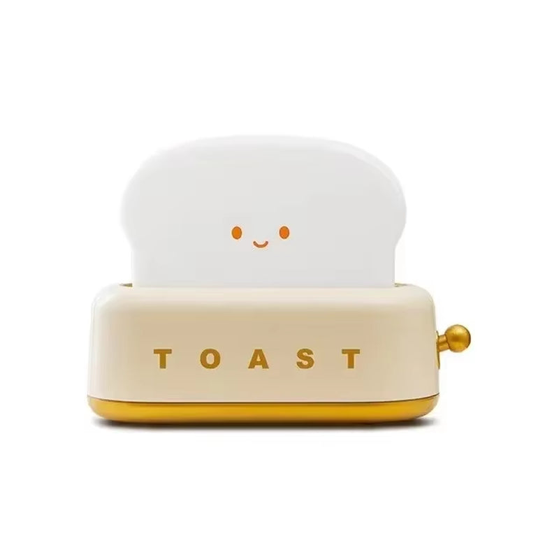 LED Deco Night Light Rechargeble Clock Bread Maker Lights Bedroom Living Room Atmosphere Lamps Home Interior Bedside Table Lamps
