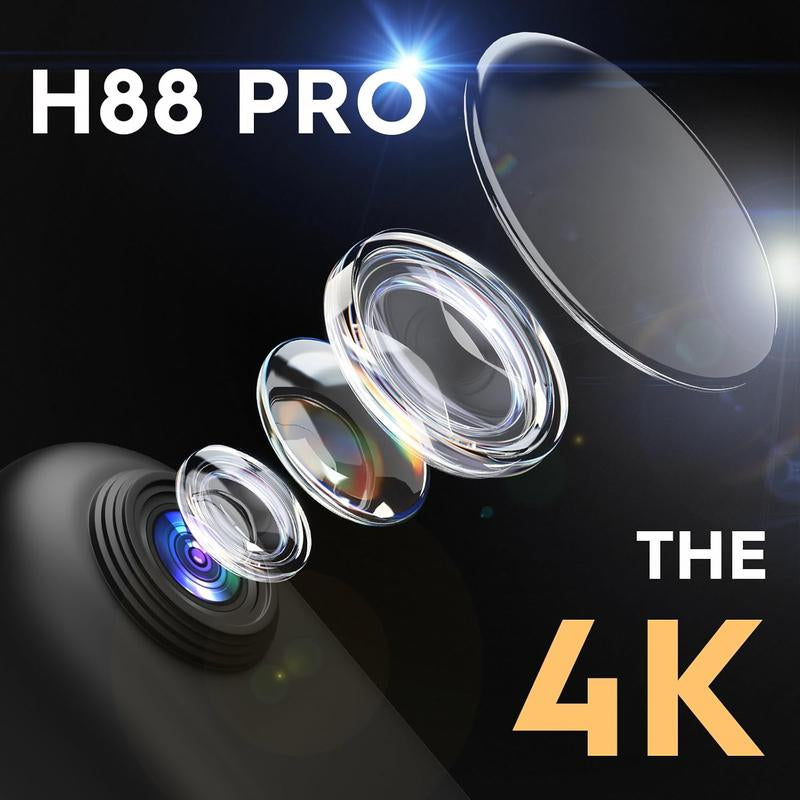 64GB 4K Thumb Action Camera, Mini Body Cameras, Wearable Pocket Vlogging Camera, Multiple Accessory Mount Anywhere Small Portable Hands-Free Helmet Cam for Work, Cycling, Travel, Pet Walking (Black