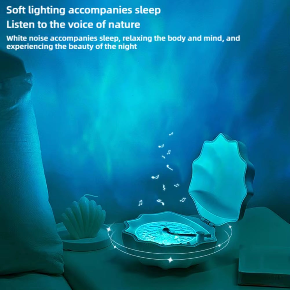 Shell Light Speaker Wireless Bluetooth 7 Color Effect 360 Degree Surround Light 7 Types of White Noise Creative Gift