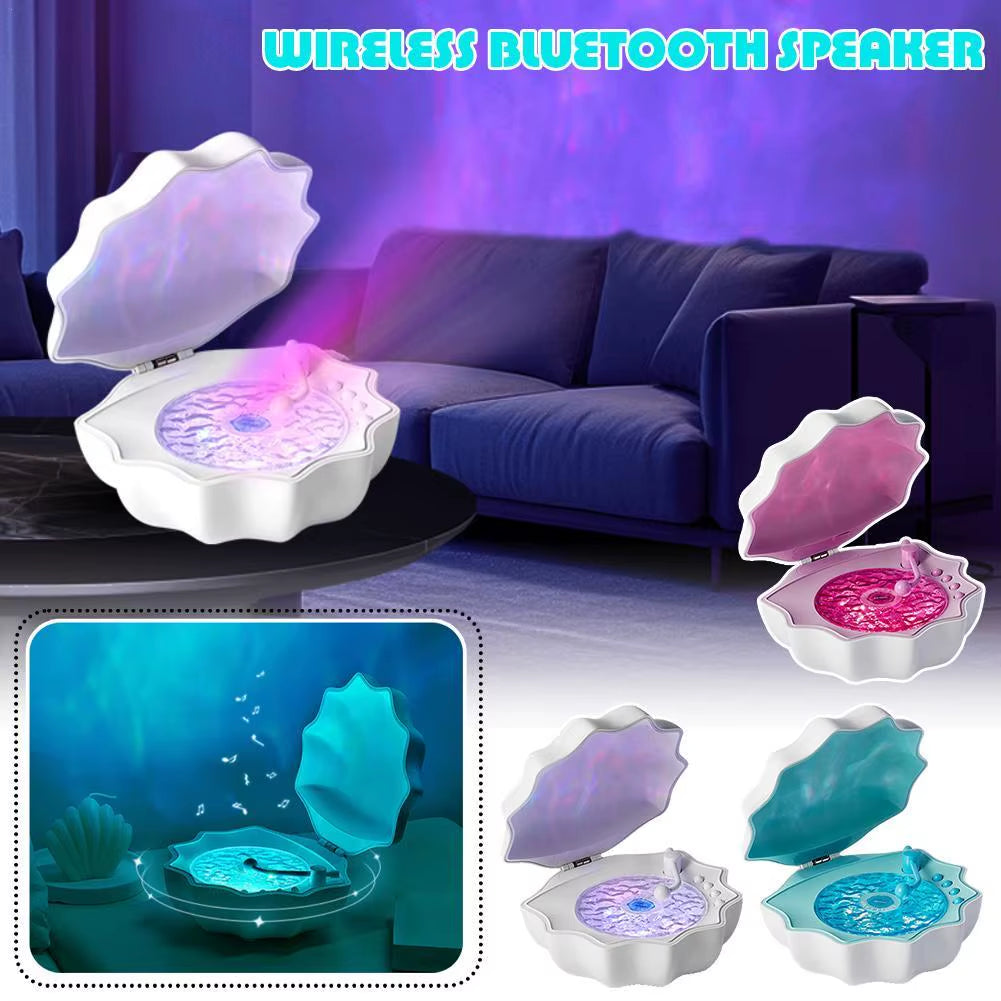 Shell Light Speaker Wireless Bluetooth 7 Color Effect 360 Degree Surround Light 7 Types of White Noise Creative Gift