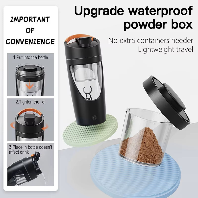 700Ml New USB Electric Protein Shaker Bottle Portable Rechargeable Blender Cup Multipurpose 650Ml Mixing Cups for Fitness